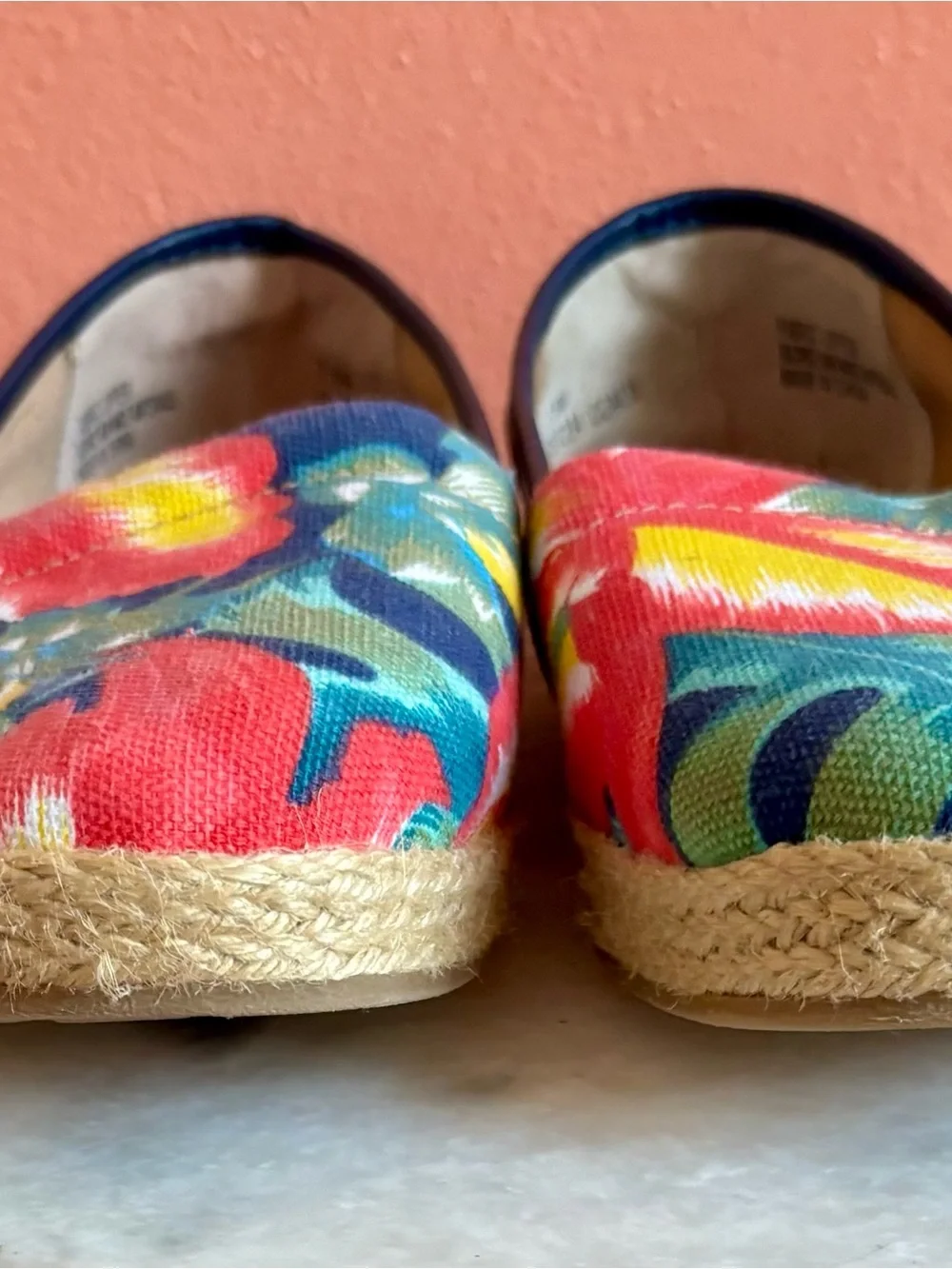 B.O.C Floral Canvas Espadrille Flats - Like New